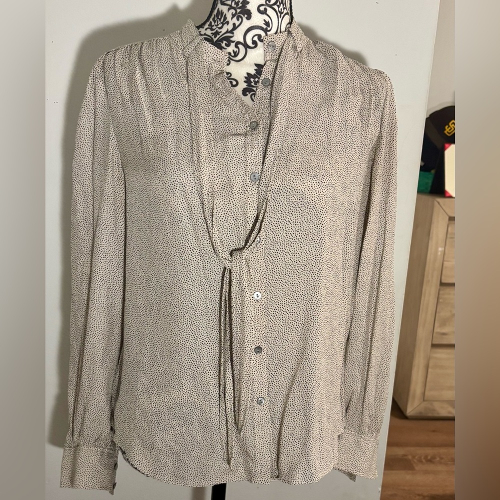 Rebecca Taylor Cream Button-Up Blouse
